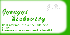 gyongyi miskovity business card